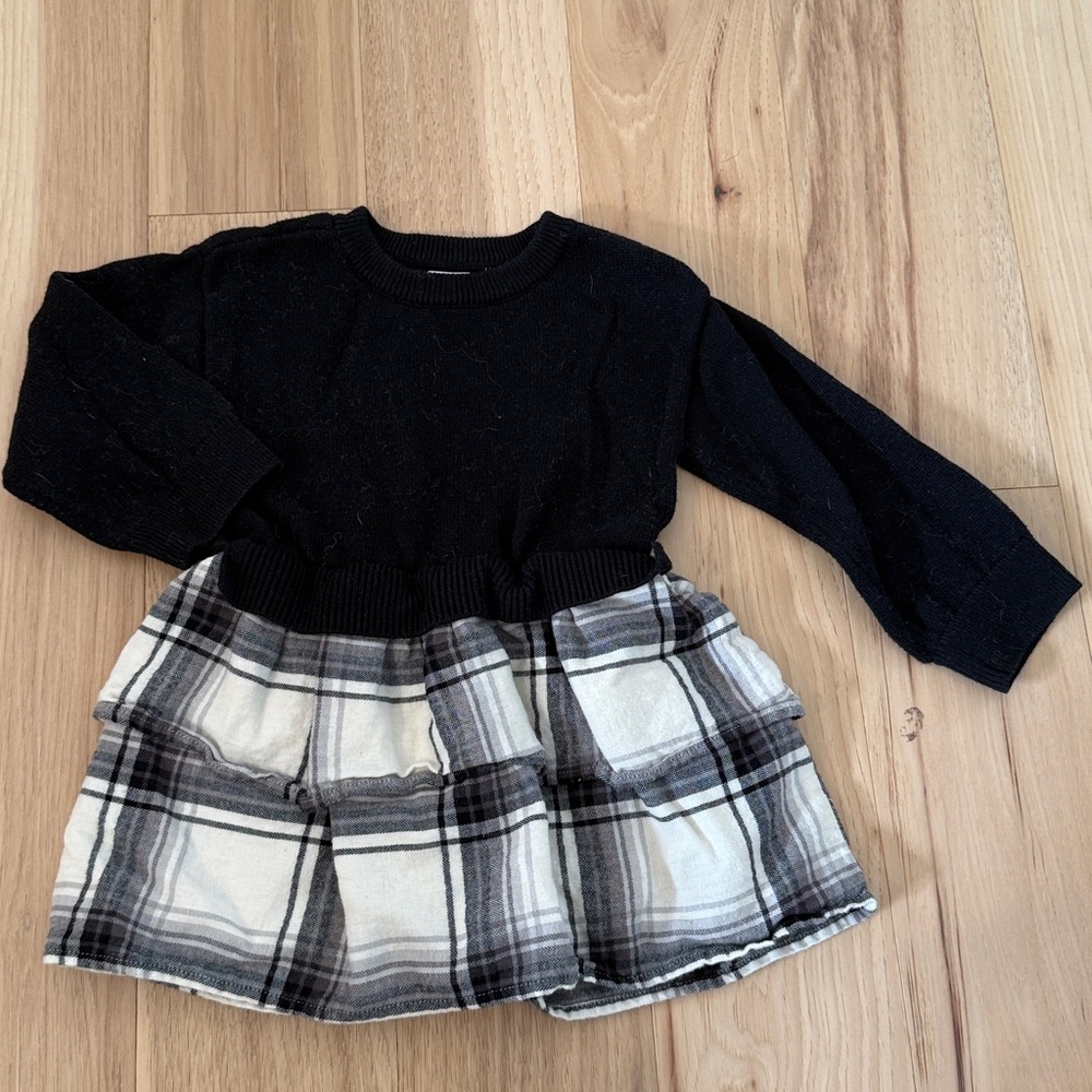 GAP Black and Plaid Kids Dress